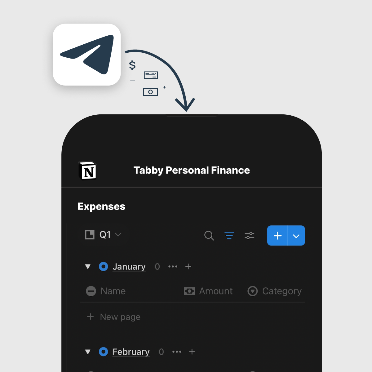 Sync with our Notion template seemlessly